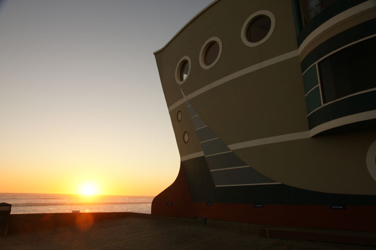 Big boat at a landing