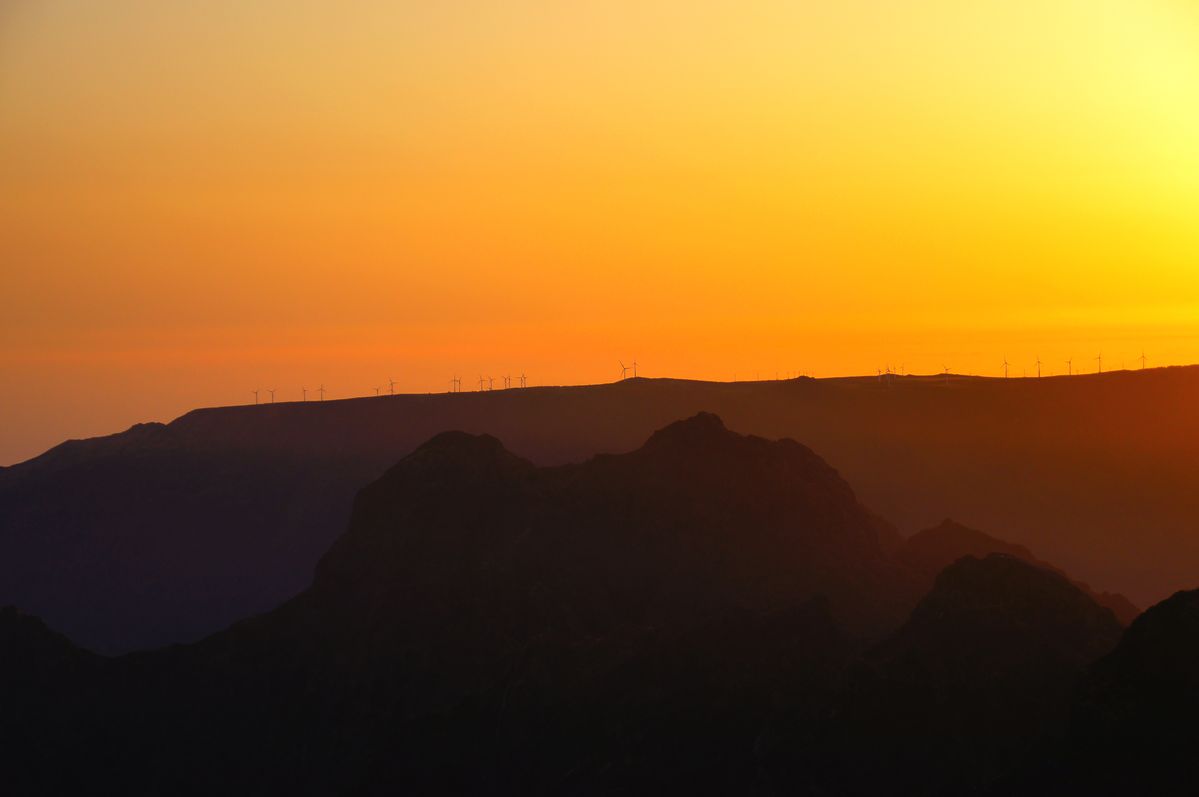 Entardecer visto do pico Ruivo