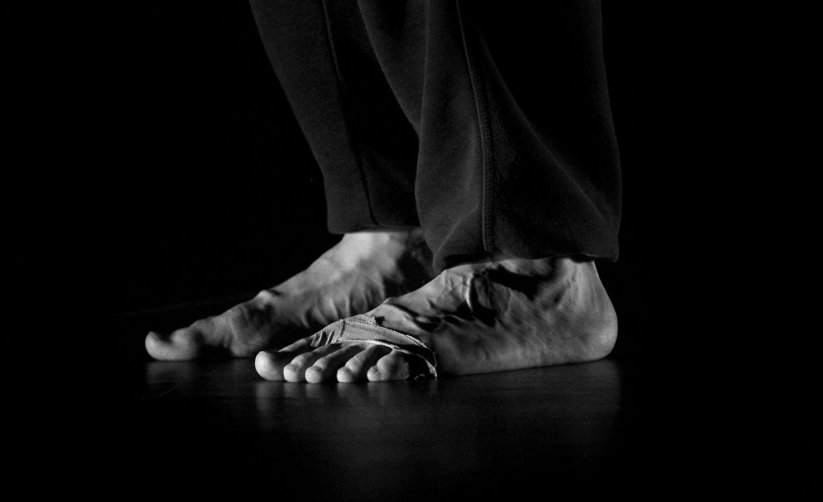 Dancers Feet during rehearsals