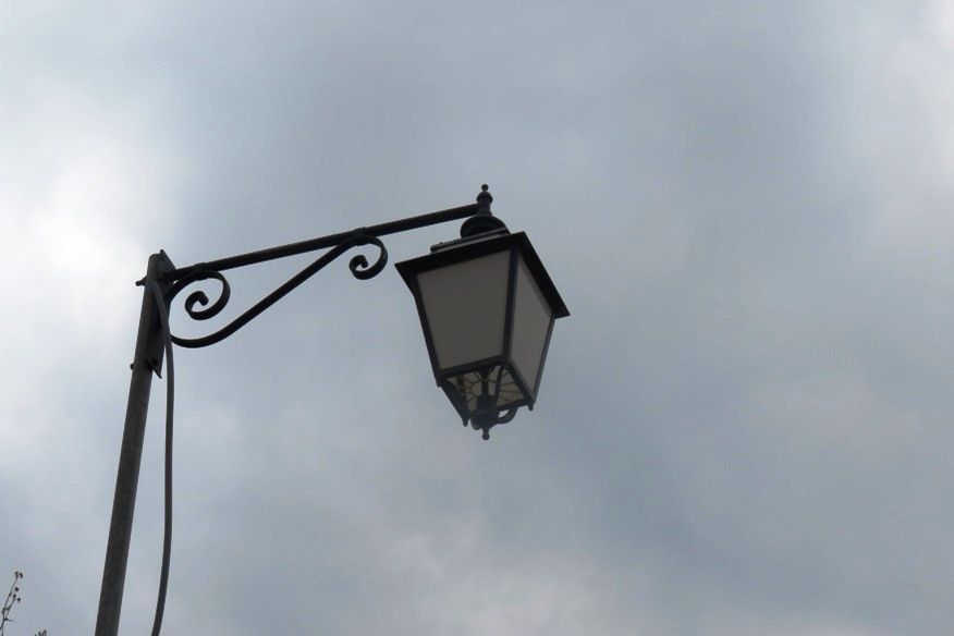 Portugal - Alvito public lamp at dusk