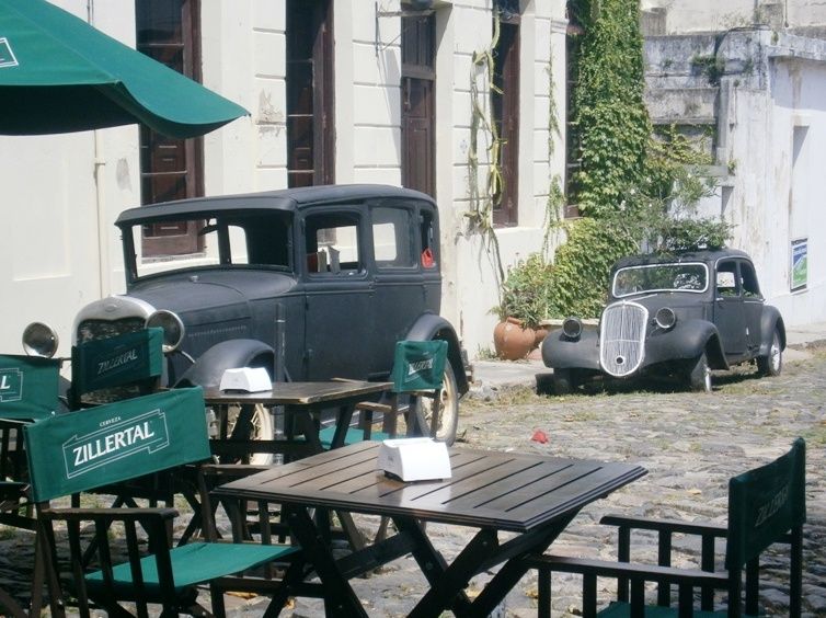 Old cars in Portugal street (Colonia del Sacramento, Uruguay)