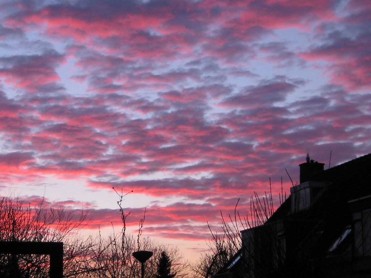 Je hebt avondrood en avondrood, dit was de meest spectaculaire ooit door mij gezien