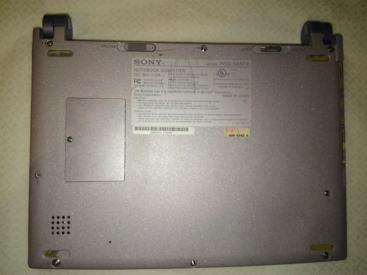 Vaio PCG 505TX