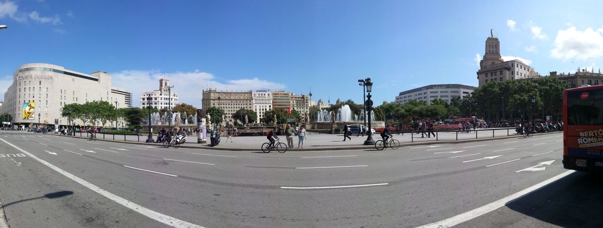 Panoramica Plaza Cataluña, Barcelona-España